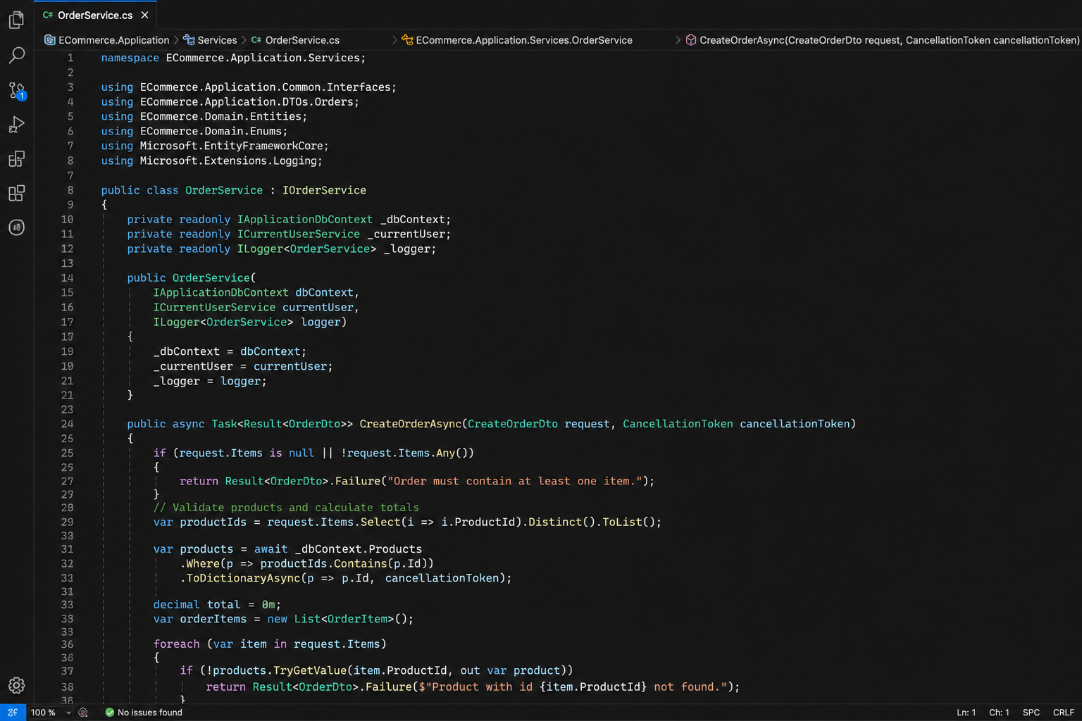 Screenshot of project 1